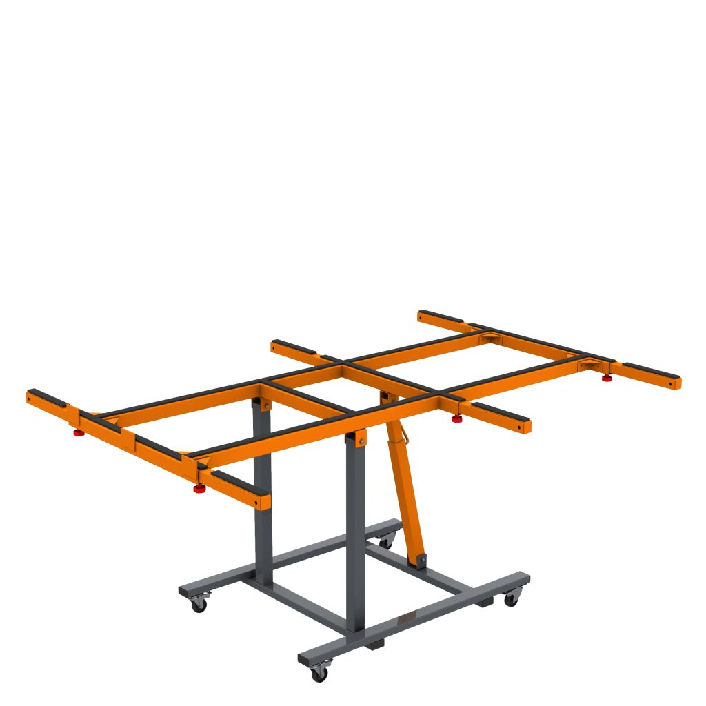 USTM_C65 – Uniwersalny stół monterski / wersja podstawowa z uchylną ramą operacyjną w zakresie 0-65 stopni